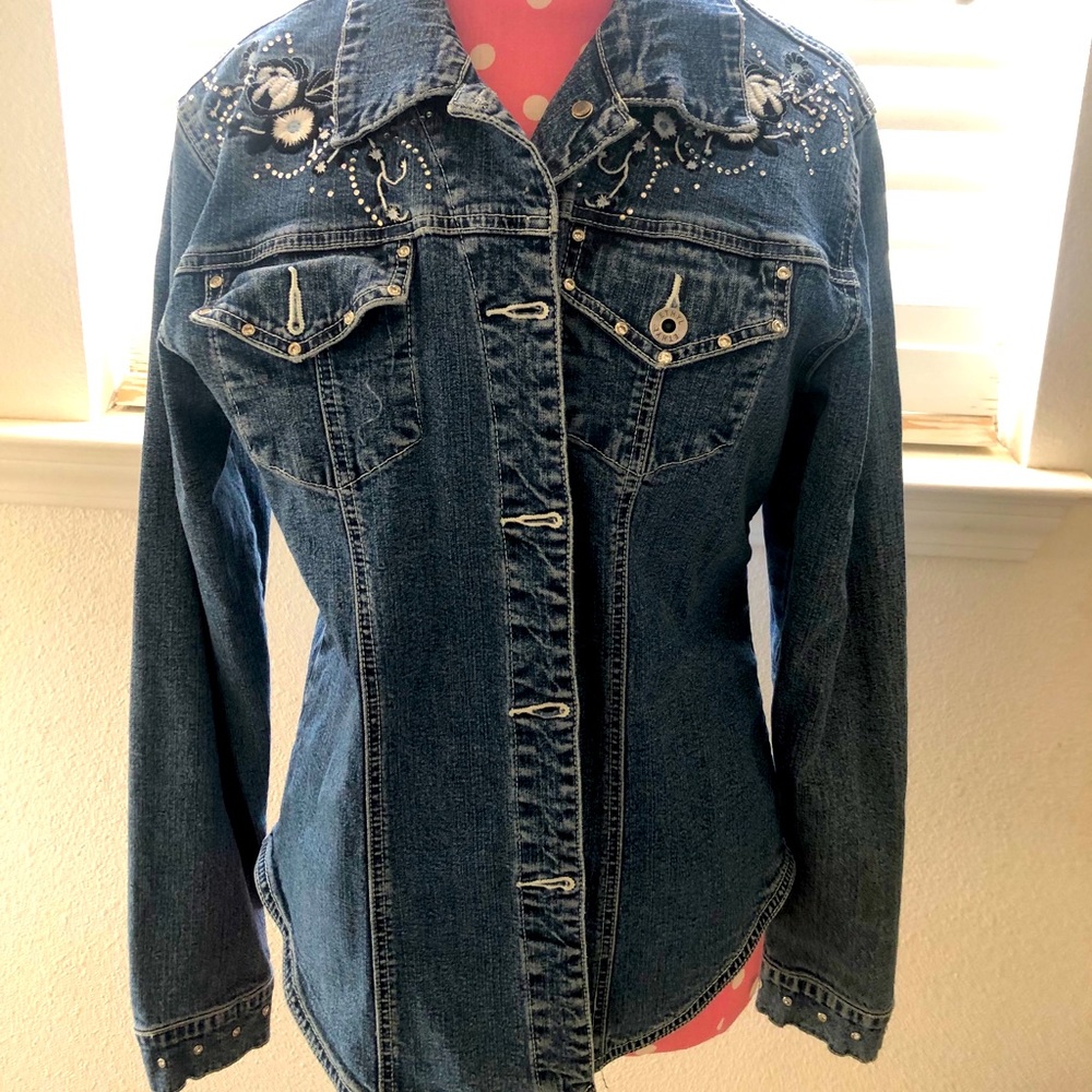 Vintage Embellished Jean Jacket